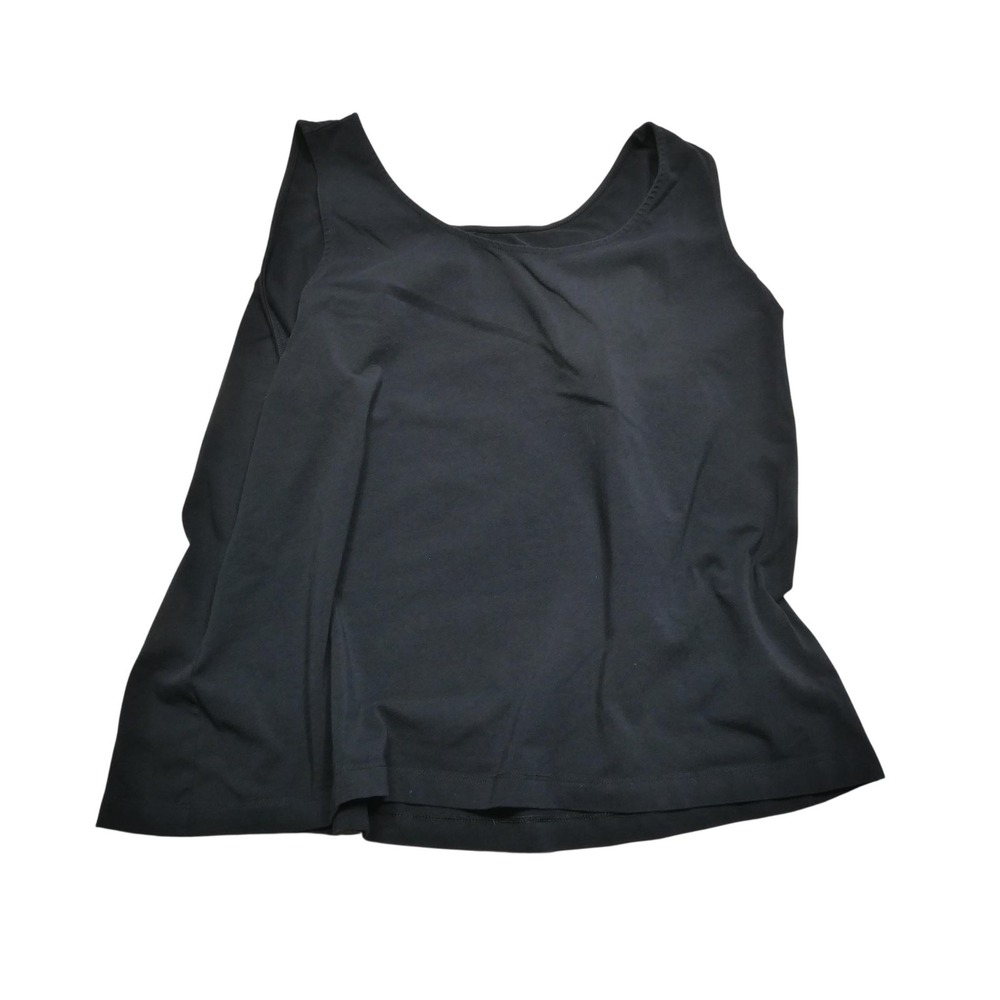 LL Bean Tank Top Womens 3X‎ Black Scoop Neck Stretch Cotton Spandex Jersey